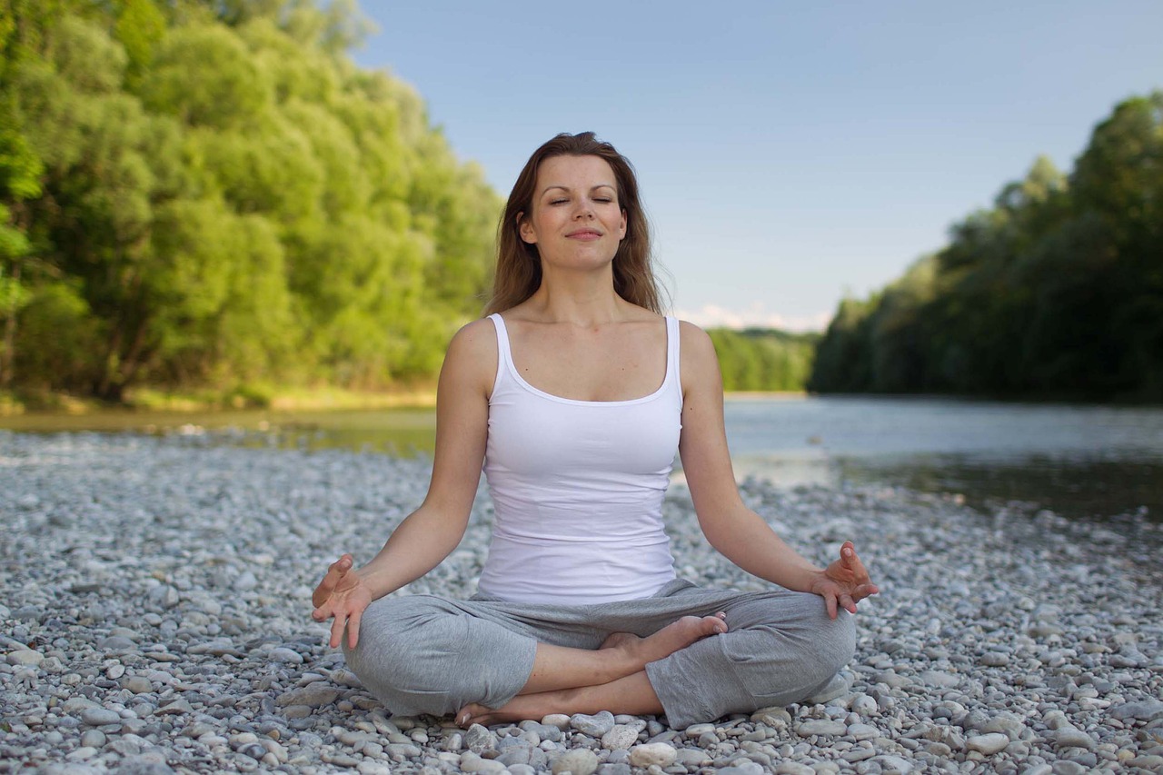 woman who is meditating